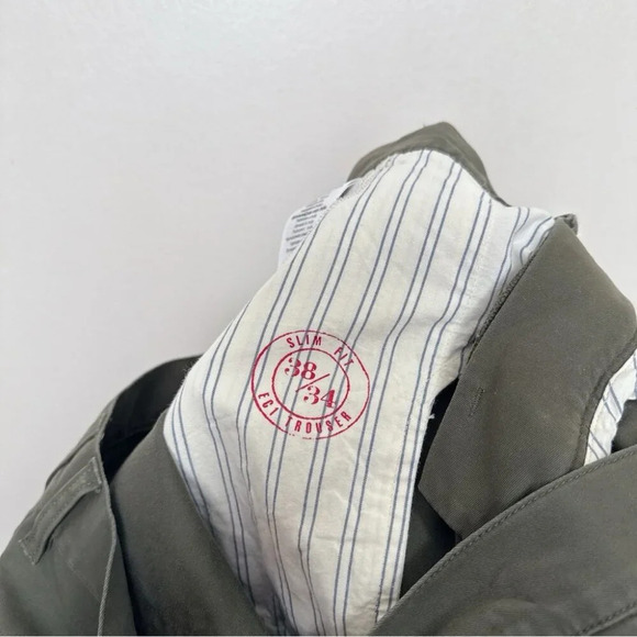 Ben Sherman Mens 38/34 Chino Dark Olive Slim Trouser - Picture 11 of 16